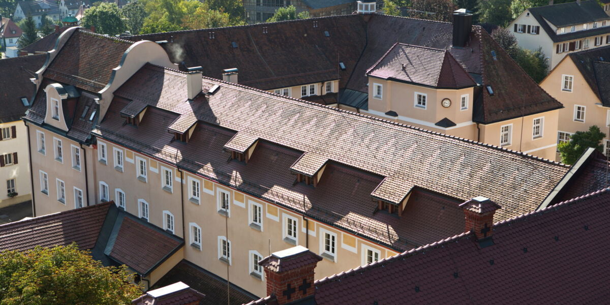 Luftaufnahme der Klosterdächer